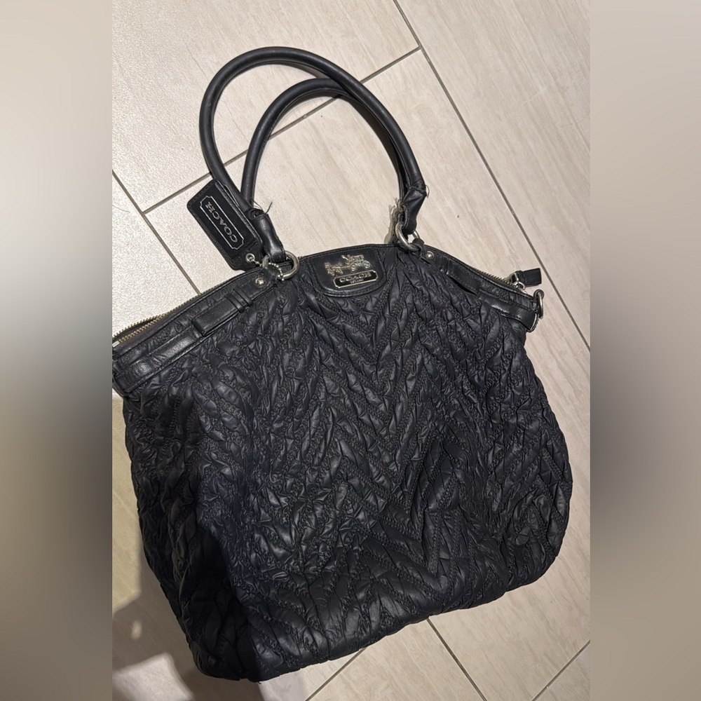 Leather coach purse
